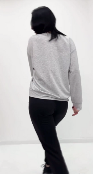 Женский спортивный костюм штаны и свитшот GF07955 цвет серо-черный, размер 42/44 | Зображення 3