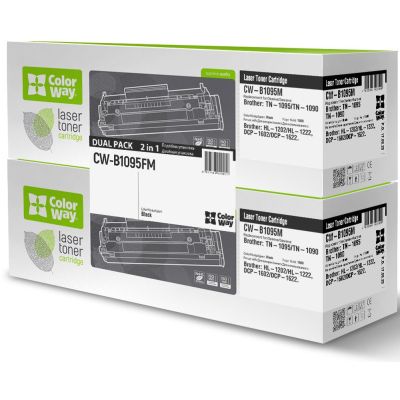 Картридж ColorWay Brother TN1095 HL-1202/DCP-1602 DUAL PACK 2x1,5K (CW-B1095FM)