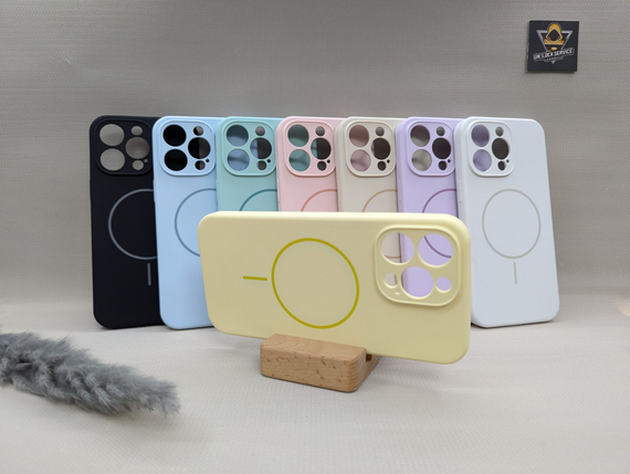 Чохол м'який Iphone 15 Pro Max MagSafe SoftTouch Протиударний Жовтий | Зображення 1