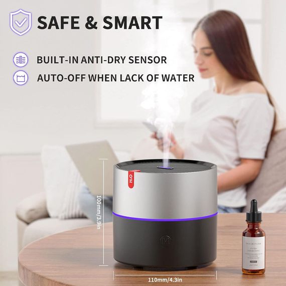 Увлажнитель воздуха с подсветкой WX107 Type-C/5V USB 230ml Black | Зображення 4