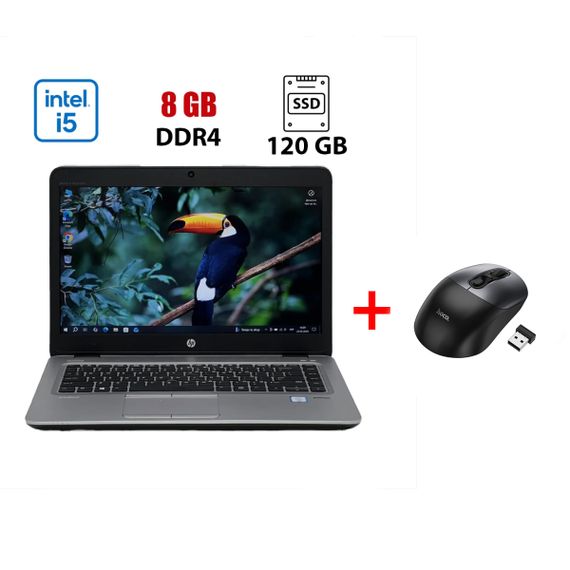 Ультрабук Б-класс HP EliteBook 840 G3 / 14" (1920x1080) TN / Intel Core i5-6300U (2 (4) ядра по 2.4 - 3.0 GHz) / 8 GB DDR4 / 120 GB SSD / Intel HD Graphics 520 / WebCam б/у + Подарок Беспроводная мышь HOCO GM28