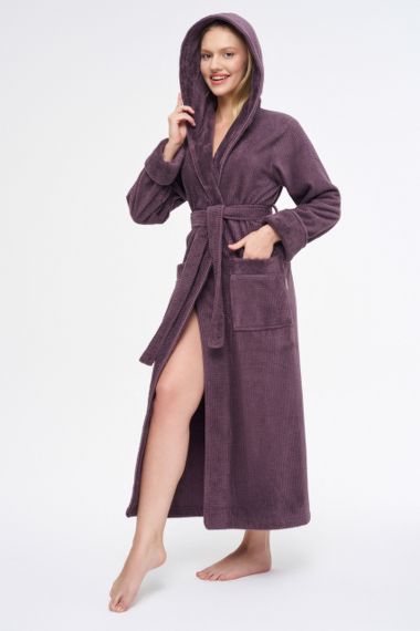 Жіночий халат Nusa 3879 фіолетовий S | Зображення 4