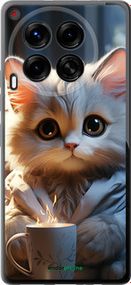Чохол на Tecno Camon 30 4g Білий кіт "5646u-3712-2448"