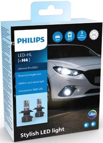 11342U3022X2 (PHILIPS) LED H4 Ultinon Pro3022 HL P43t-38