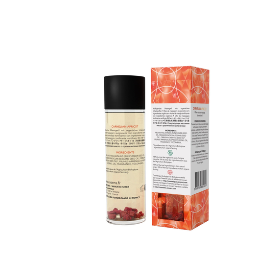 Масажна олія EXSENS Carnelian Apricot (бадьорна з сердоліком) 100мл, натуральна | Зображення 1