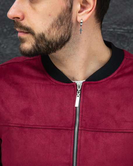 Бомбер замшевый бордо S XL | Зображення 5