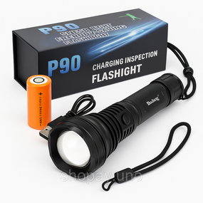 Алюминиевый фонарь 18650 BL-K70-P90, Небольшой ручной фонарь Ручной инспекционный LD-67