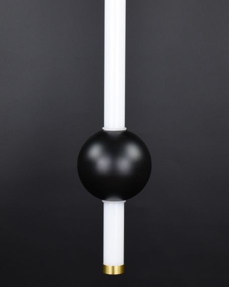 Люстра світлодіодна підвісна LED світильник для квартири на стелю лед 26966 Чорний 65-180х10х10 см. | Зображення 4