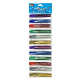 Клей для творчества с блестками CG1012, 10 мл, 6 цветов, 12 баночек