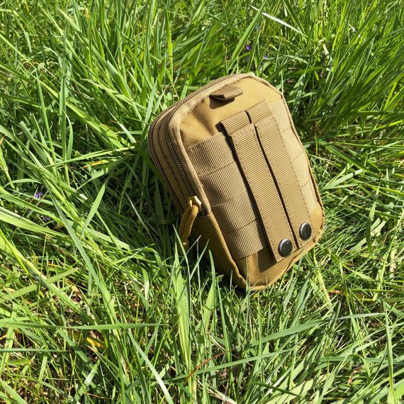 Тактическая сумка - подсумок для телефона, система MOLLE органайзер тактический из кордуры. Цвет: койот DH-54 | Зображення 2