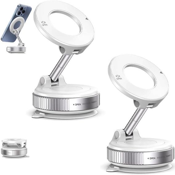 Автомобільний тримач для телефону JoyPro Magnetic Holder • Універсальний магнітний автотримач із вакуумною присоскою та обертанням | Зображення 1