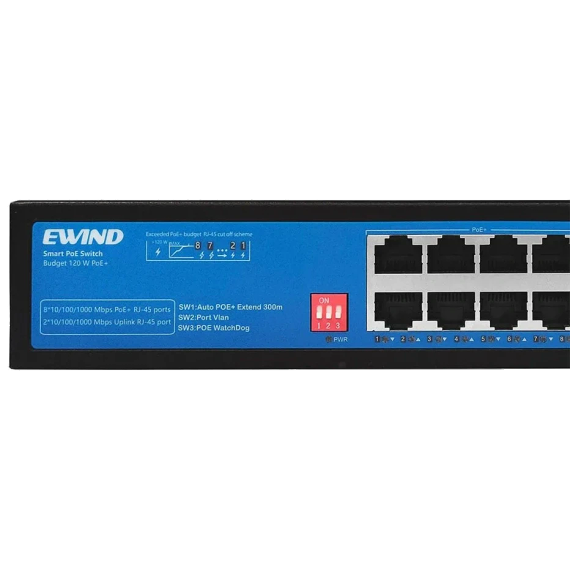 Ewind EW-S1910G-AP PoE Комутатор 10 портів некерований | Зображення 2