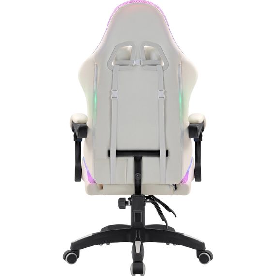 Крісло ігрове Defender Energy, Клас 4, 50мм, PU, RGB, біле | Зображення 4