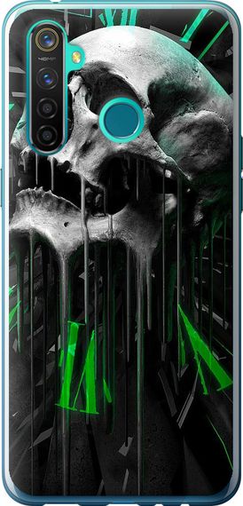 Чехол на Realme 5 Pro Череп-часы "4100u-1861-17620"