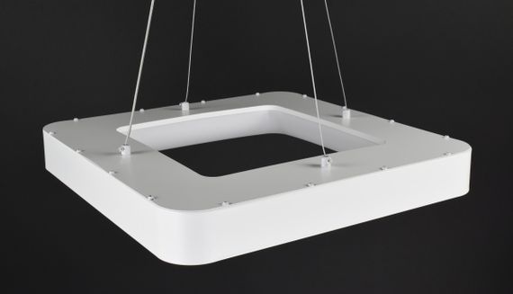 Люстра світлодіодна підвісна LED світильник для квартири на стелю лед з пультом 27553 Білий 25-90х48х48 см. | Зображення 6