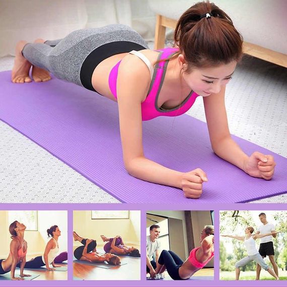 Килимок для йоги та фітнесу Power System PS-4014 PVC Fitness-Yoga Mat Purple (173x61x0.6) | Зображення 7