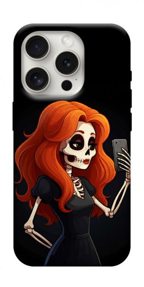 Чохол з картинкою Селфі-скелет для Apple iPhone 16 Pro (6.3")