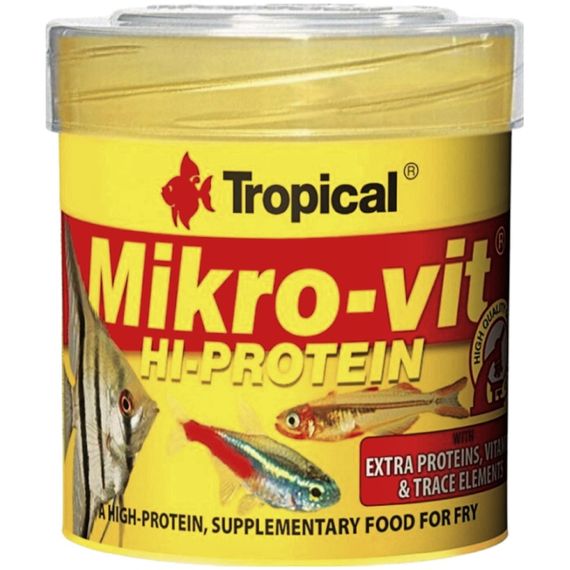 Корм для риб Tropical Mikrovit HI-Protein для акваріумних риб в гранулах 50 мл (5900469776223)