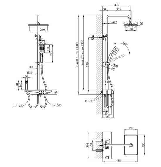 Душова система Kroner KRP Armada - W066 (CV033879) | Зображення 1