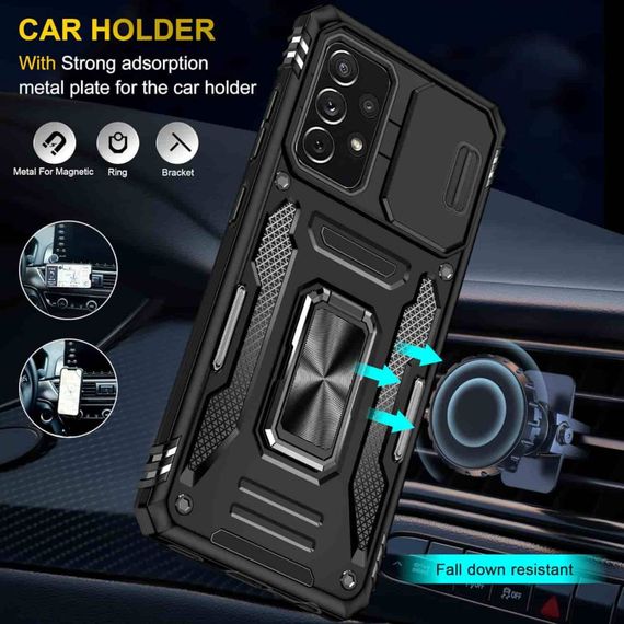 Ударостійкий чохол Camshield Army Ring для Samsung Galaxy A33 5G Чорний / Black | Зображення 2