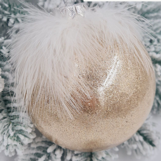 Ялинкова куля Пір'їнка d10см КС | Зображення 2