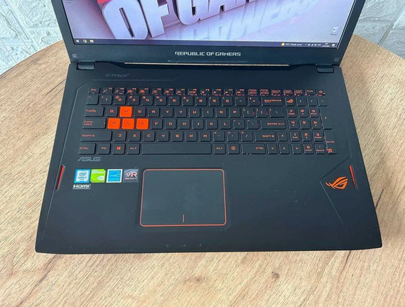 Ноутбук Asus ROG GL702VM 17,3" FHD IPS i7 6700HQ 12Gb SSD128Gb+HDD1Tb GTX 1060  Б/В | Зображення 2