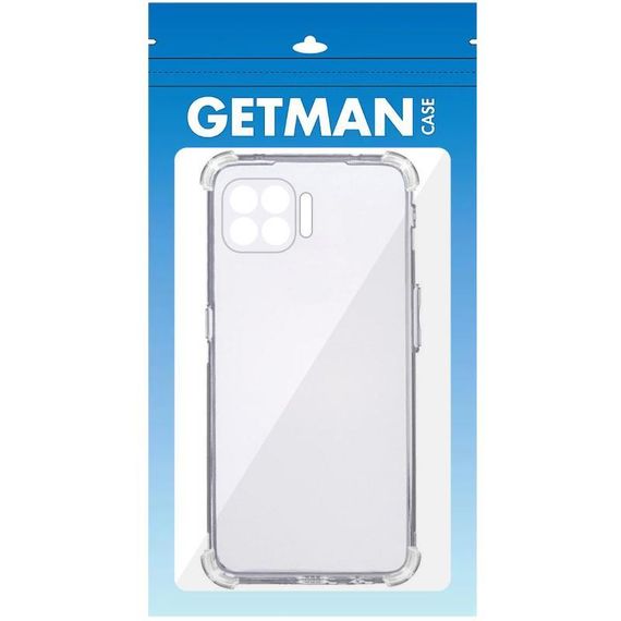 TPU чехол GETMAN Ease logo усиленные углы Full Camera для Oppo Reno 4 Lite Бесцветный (прозрачный) | Зображення 3