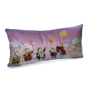 Подушка для дивану оксамитова Колядники 50x24 см (52BP_25NG011)