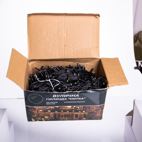 Гірлянда Різдвяна фея вулична 100 (м) 1000 LED чорний провід Жовтий CF1000L100MBY | Зображення 2