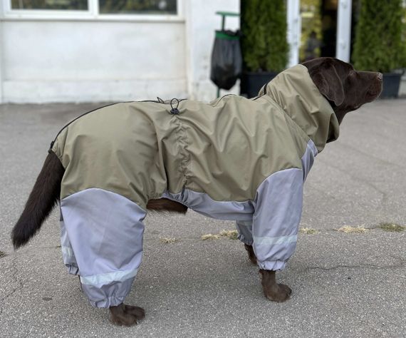 Дощовик для великих собак оливка MB-7 | Зображення 2