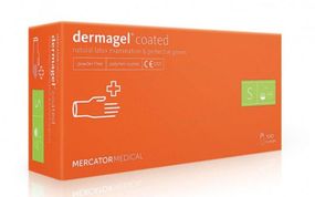 РУКАВИЧКИ ЛАТЕКСНІ Dermagel без пудри,р.М 100 шт.