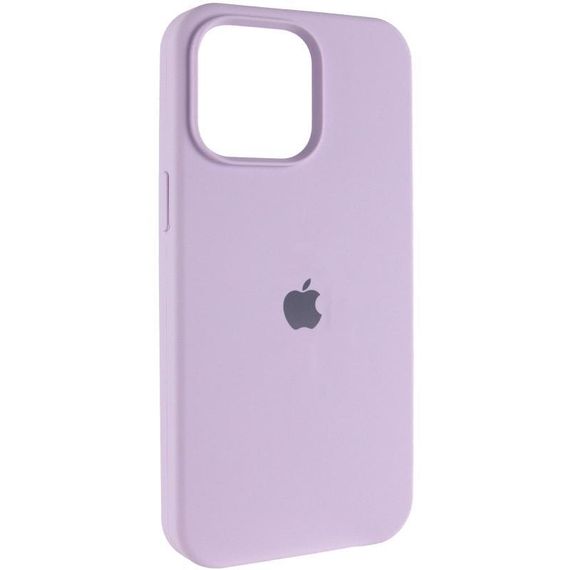 Чохол Silicone Case (AA) Logo with MagSafe для Apple iPhone 15 (6.1") Бежевий / Desert Gold Бузковий / Lilac