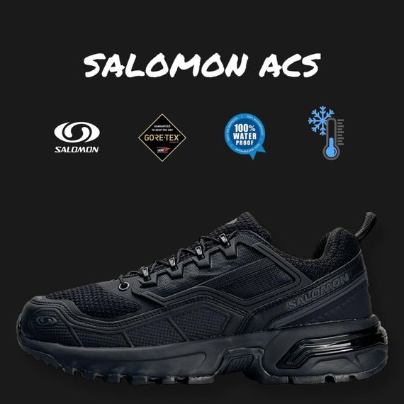 Чоловічі кросівки Salomon ACS Black Gore-Tex Осінь / єврозима / весна 44 28
