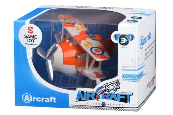 Самолет металический инерционный Same Toy Aircraft оранжевый со светом и музыкой SY8012Ut-1 (SY8012Ut-1) | Зображення 4