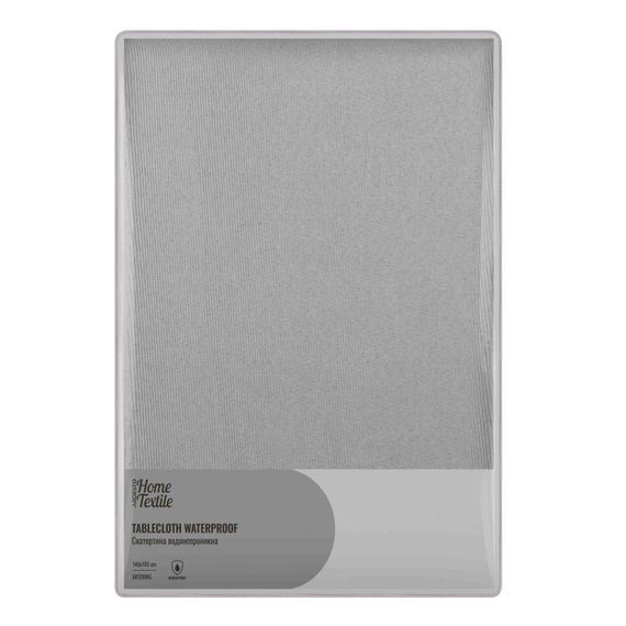 Скатертина Ardesto Waterproof 140х180см, 100% поліестер, сірий (ART08WG)