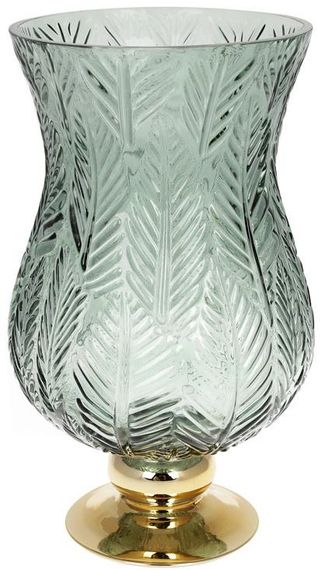 Ваза декоративная Ancient Glass Розалин 19х20х35см зеленое стекло