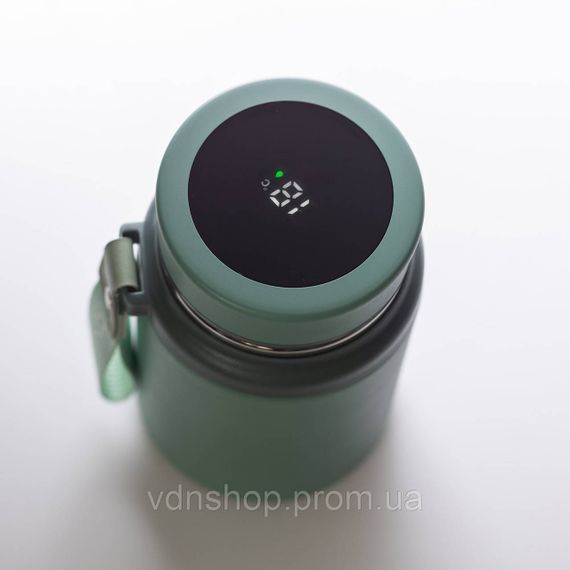 Термос Fashion з датчиком температури 700 мл Оливковий HP-14-20GR | Зображення 2