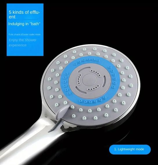 5-режимная насадка для душа, регулируемый напор, массажный эффект, экономия воды | Зображення 8