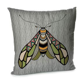 Подушка диванная с бархата Бабочка 45x45 см (45BP_FLORA003)
