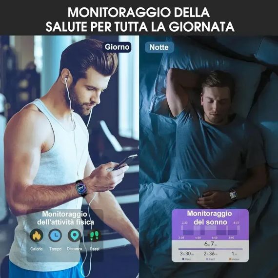 Смарт-годинник багатофункціональний, Nerunsa, водонепроникний фітнес-трекер | Зображення 3