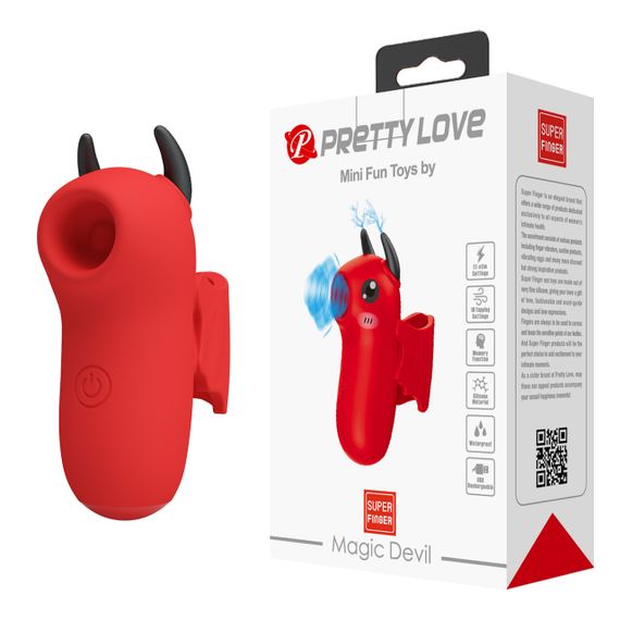 Вакуумний вібростимулятор - Pretty Love Magic Devil Stimulator Red Sex Aura