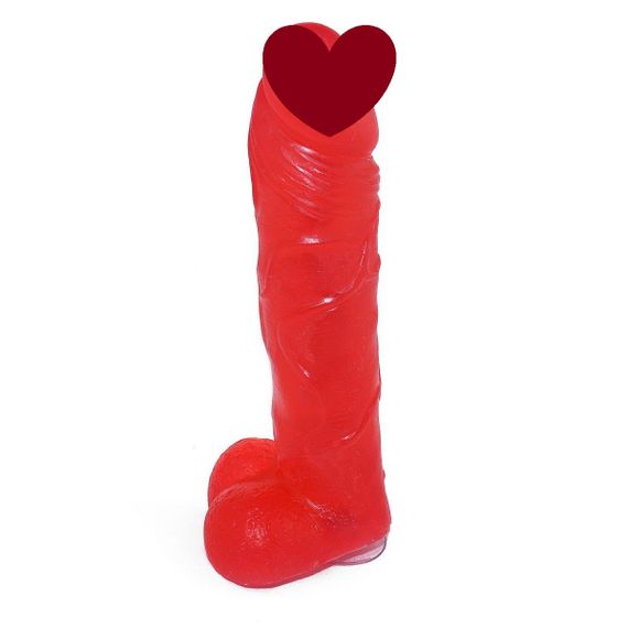 Крафтове мило-член із присоскою Чистий Кайф Red size L, натуральне Sex Aura