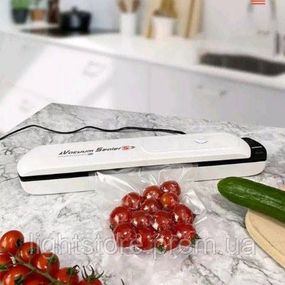 Домашній вакуумний пакувальник їжі Vacuum SeaIer-E + рулон 25х500 см. Вакууматор автоматичний для продуктів.