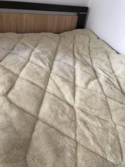 Ковдра полуторна відкрита зимова з вовни Leri Max 21513 145х210 см коричнева | Зображення 3