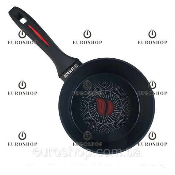 Ківш каструля Edenberg EB-13090 1,5 л, 18 см, з термоіндикатором, антипригарне покриття, індукційне дно, кришка, ковшик круглий | Зображення 3