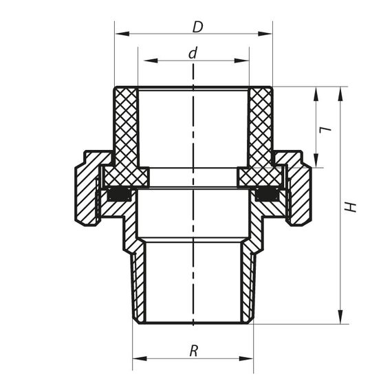 Згін-американка ЗР 63x2M PPR Koer K0140.PRO (KP0176) | Зображення 2