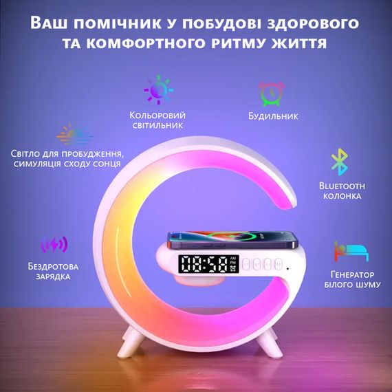 LED лампа - зарядна станція Luxun 15W з бездротовою зарядкою | Зображення 4