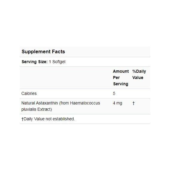 Астаксантин NOW Foods Astaxanthin 4 mg 90 Softgels NF2305 | Зображення 2