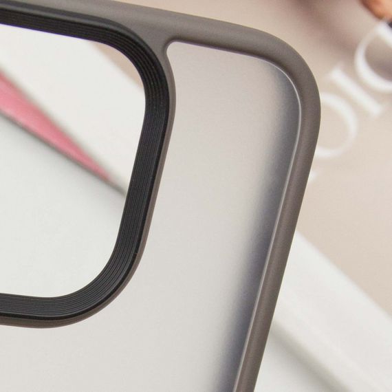 TPU+PC чохол Metal Buttons для Apple iPhone 16 Pro (6.3") Сірий | Зображення 5