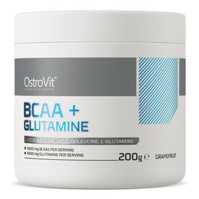 Амінокислотний комплекс Ostrovit BCAA + Glutamine 200 г, grapefruit